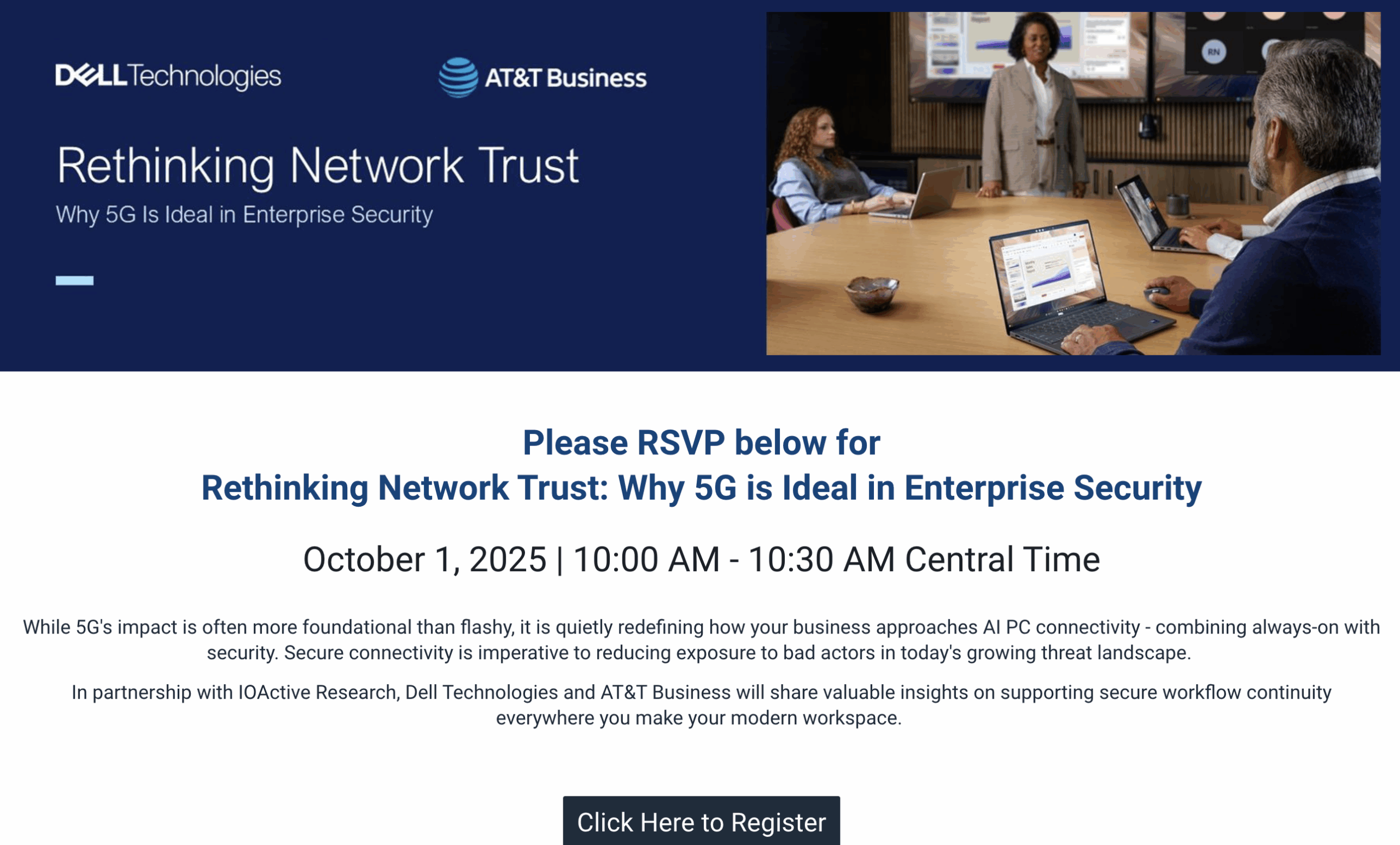 5G Security Webinar | Dell Technologies, AT&T Business, & IOActive ...