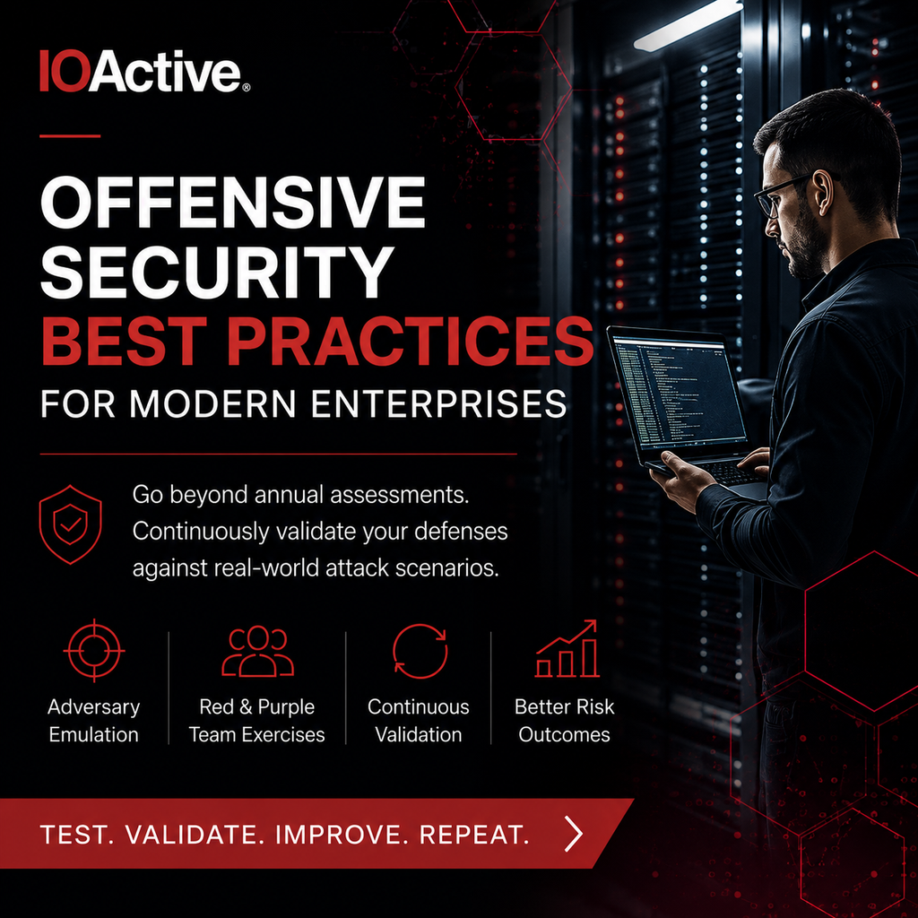 Security professional reviewing server infrastructure in a data center as part of offensive security best practices.)